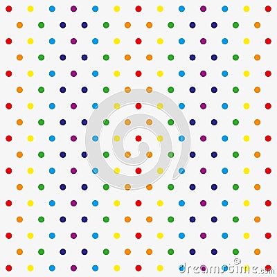 Seamless vector pattern with colorful polka dots Vector Illustration