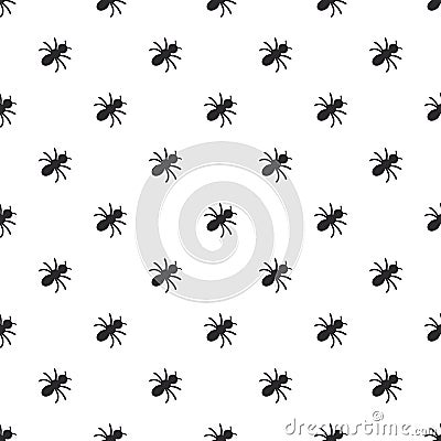 Seamless vector pattern with doodle bugs on white Vector Illustration