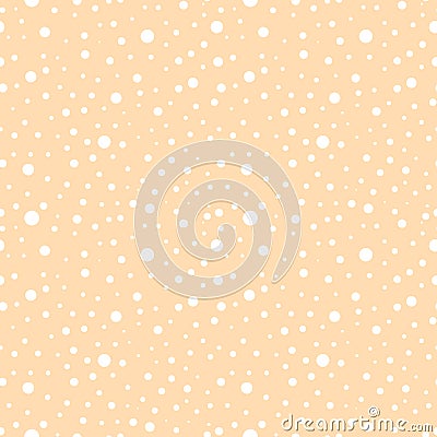 Seamless vector pattern with dots. Simple graphic design. Dotted colorful drawn background with little decorative elements. Print Vector Illustration