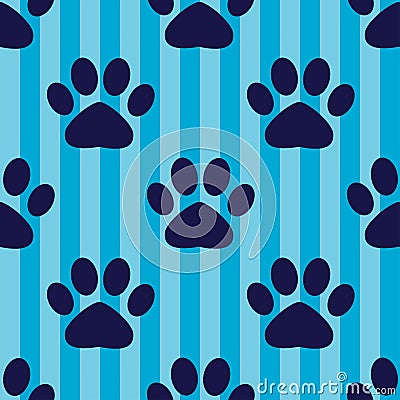 Seamless vector pattern with footprints Vector Illustration