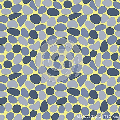 Seamless vector pattern with grey pebbles Vector Illustration