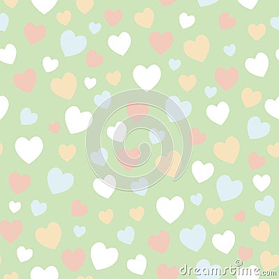 Seamless vector pattern with hearts Vector Illustration