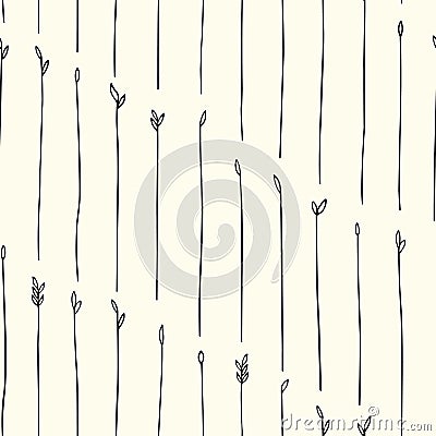 Seamless vector pattern made of black abstract grass Vector Illustration