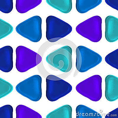 Seamless vector pattern made up of geometric shapes clay. Vector Illustration