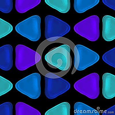 Seamless vector pattern made up of geometric shapes clay. Vector Illustration