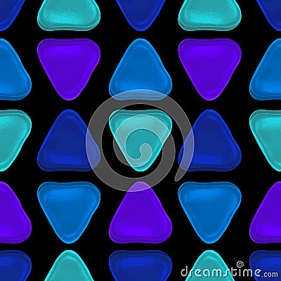 Seamless vector pattern made up of geometric shapes clay. Vector Illustration