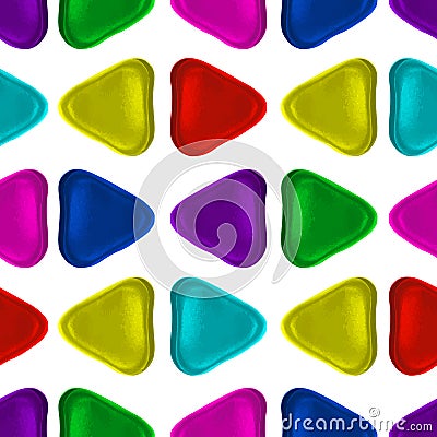 Seamless vector pattern made up of geometric shapes clay. Vector Illustration