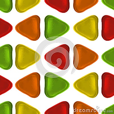 Seamless vector pattern made up of geometric shapes clay. Vector Illustration