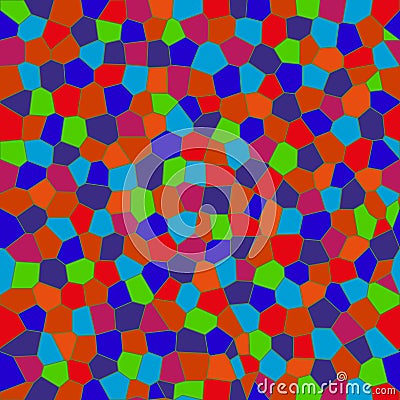 Seamless Vector Pattern of Polygonal Figures in Red and Blue Tones, Arranged in Random Order. Can Be Used in Design Projects Vector Illustration