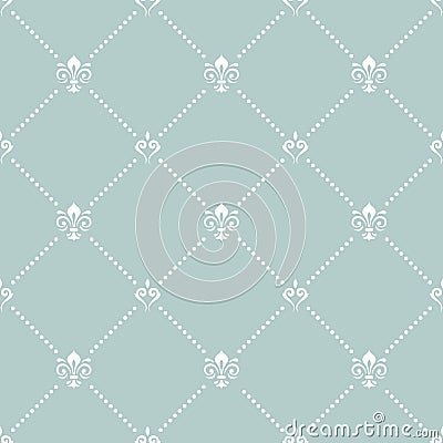 Seamless Vector Pattern With Royal Lily Vector Illustration