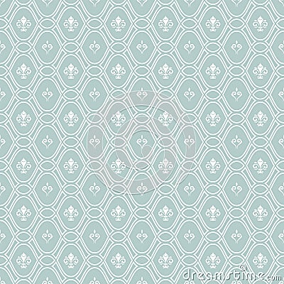 Seamless Vector Pattern With Royal Lily Vector Illustration