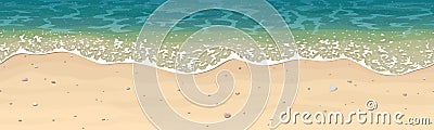 Seamless vector pattern of sea sand beach Vector Illustration