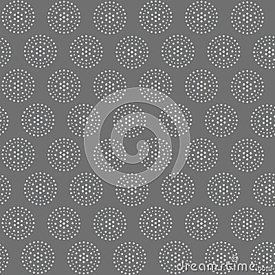 Seamless vector pattern of simple circles in the shape of a mandala Vector Illustration