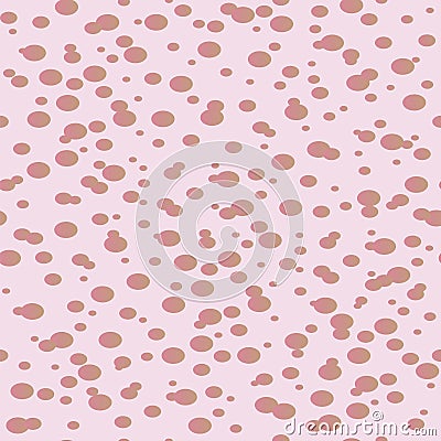 Seamless vector pattern of simple horizontal elongated gradient bright pink soda bubbles on a light-purple background Vector Illustration