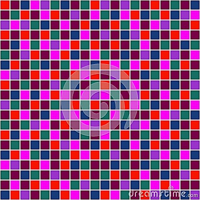 Seamless vector pattern with squares. Simple checkered graphic design. drawn background with little decorative elements. Print for Vector Illustration