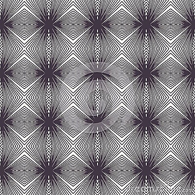 Seamless vector pattern. Striped gradient diamond shape. Repeating geometrical tile background. Monochrome surface design textile Stock Photo