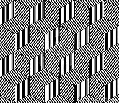 Seamless vector pattern texture with abstract hexagon grid 3d cube structure. Vector Illustration