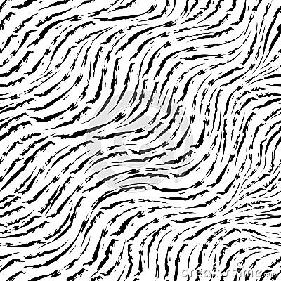 Seamless vector pattern of torn lines on a white background. Monochrome print. Diagonal torn lines texture for clothes Vector Illustration