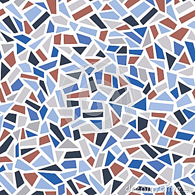 Seamless vector pattern. Trendy clay broken vessel mosaic, tiles. Vector Illustration