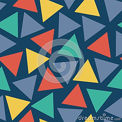 Seamless vector pattern Triangles randomly placed Vector Illustration