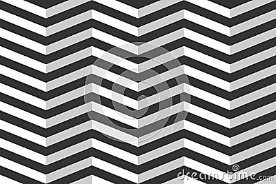 Seamless vector pattern. Triangular waves - zigzags. Vector Illustration