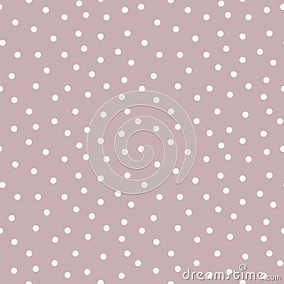 Seamless vector snowflakes pattern background. Winter background. Simple Christmas background. Polka dots. Irregular placed Vector Illustration