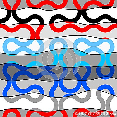 Seamless vector square pattern. Abstract color background. Vector Illustration