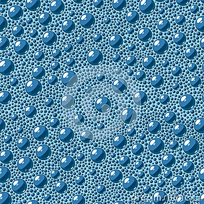 Seamless texture of foam and water bubbles Vector Illustration