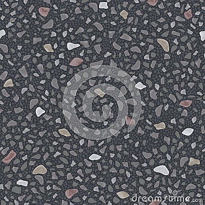 Seamless vector texture of gray asphalt Vector Illustration