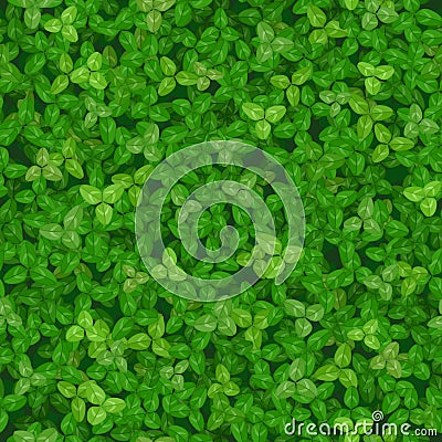 Seamless vector texture of a lawn covered with clover Vector Illustration