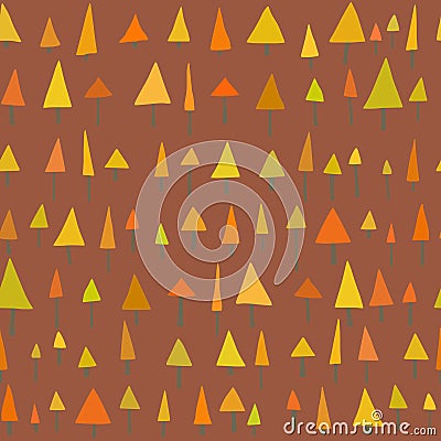 Seamless Vector Triangle Pine Tree Pattern Vector Illustration