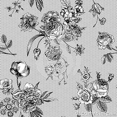 Seamless vector vintage pattern Vector Illustration