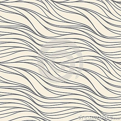 Seamless vector wave pattern. Abstract decorative background. Vector Illustration