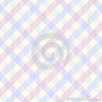 Seamless vichy pattern vector. Pale multicolored design for tablecloth. Light gingham check pattern for spring summer picnic throw Stock Photo