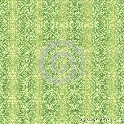 Green Victorian Wallpaper Pattern Stock Photo