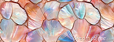 Seamless Vintage Abstract pearl glass background with shimmering mother of pearl and rainbow colours Stock Photo