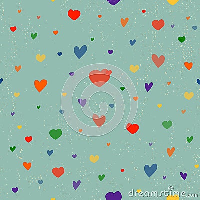 Seamless vintage background with LGBT colors Vector Illustration