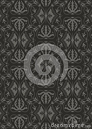 Vintage damask pattern Vector Illustration