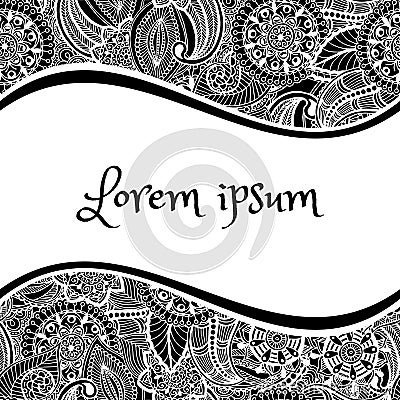 Seamless vintage freehand drawing pattern Vector Illustration