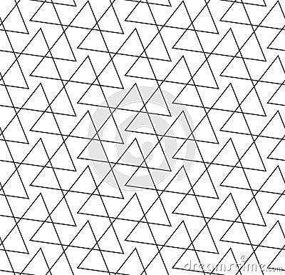 Seamless Vintage Graphic Web, Background Texture. Repetitive Minimal Vector Triangular Lattice Pattern. Continuous Ramadan Geo, Vector Illustration