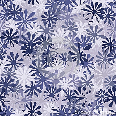 Seamless violet monochrome colored leaf pattern. Vector vintage autumn texture Cartoon Illustration
