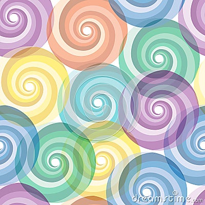 Seamless vivid swirl pattern Vector Illustration