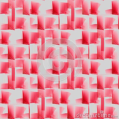 Seamless waffle-weave pattern pink red light gray Stock Photo