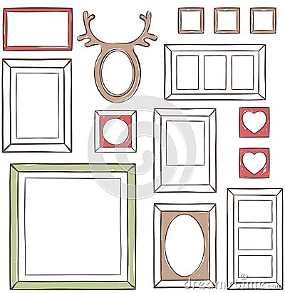 Seamless wallpaper with different frames Vector Illustration