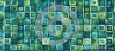 abstract seamless composition of an array of interlocking squares Cartoon Illustration