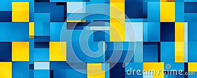 abstract seamless composition of an array of interlocking squares Cartoon Illustration