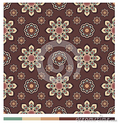 Seamless wallpaper patterns - floral series Stock Photo