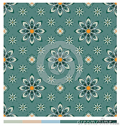 Seamless wallpaper patterns - floral series Stock Photo