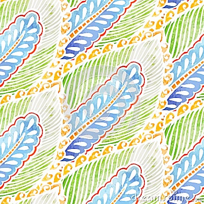 Seamless watercolor background pattern Vector Illustration