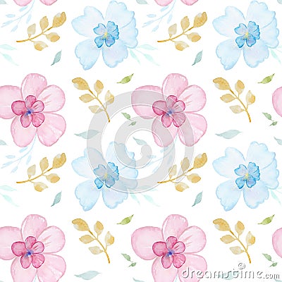 Seamless watercolor pattern Stock Photo